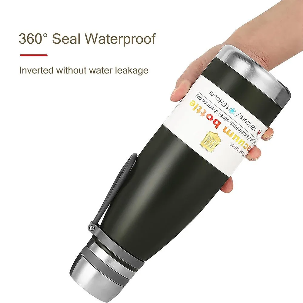 (Net) 850ml Vacuum Insulated Stainless Steel Thermos - Ideal for Hot or Cold Beverages / 678917