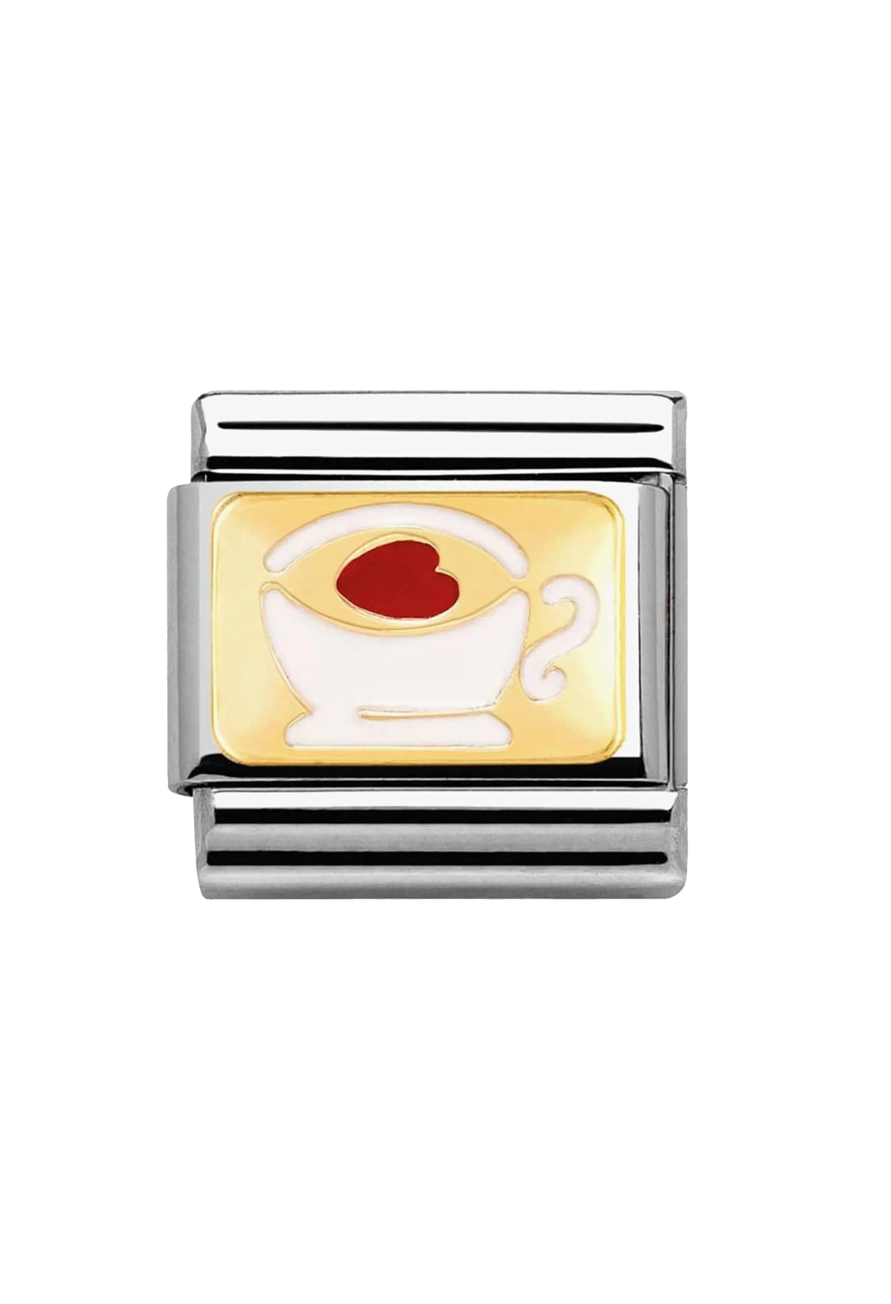 Nomination Classic Gold Madame Monsieur Coffee Cup in Steel and 750 Gold