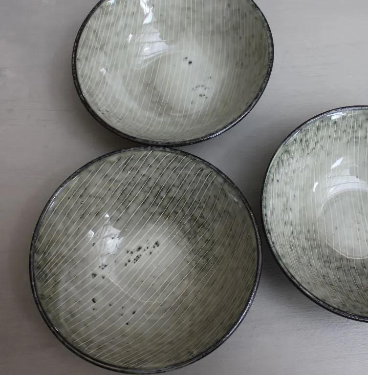 Nordic Sea Ceramic Bowls & Oval Platter by Broste Copenhagen