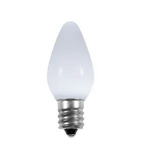 Opaque C7 LED Bulbs - Pure White (Cool White) - 25 Pack