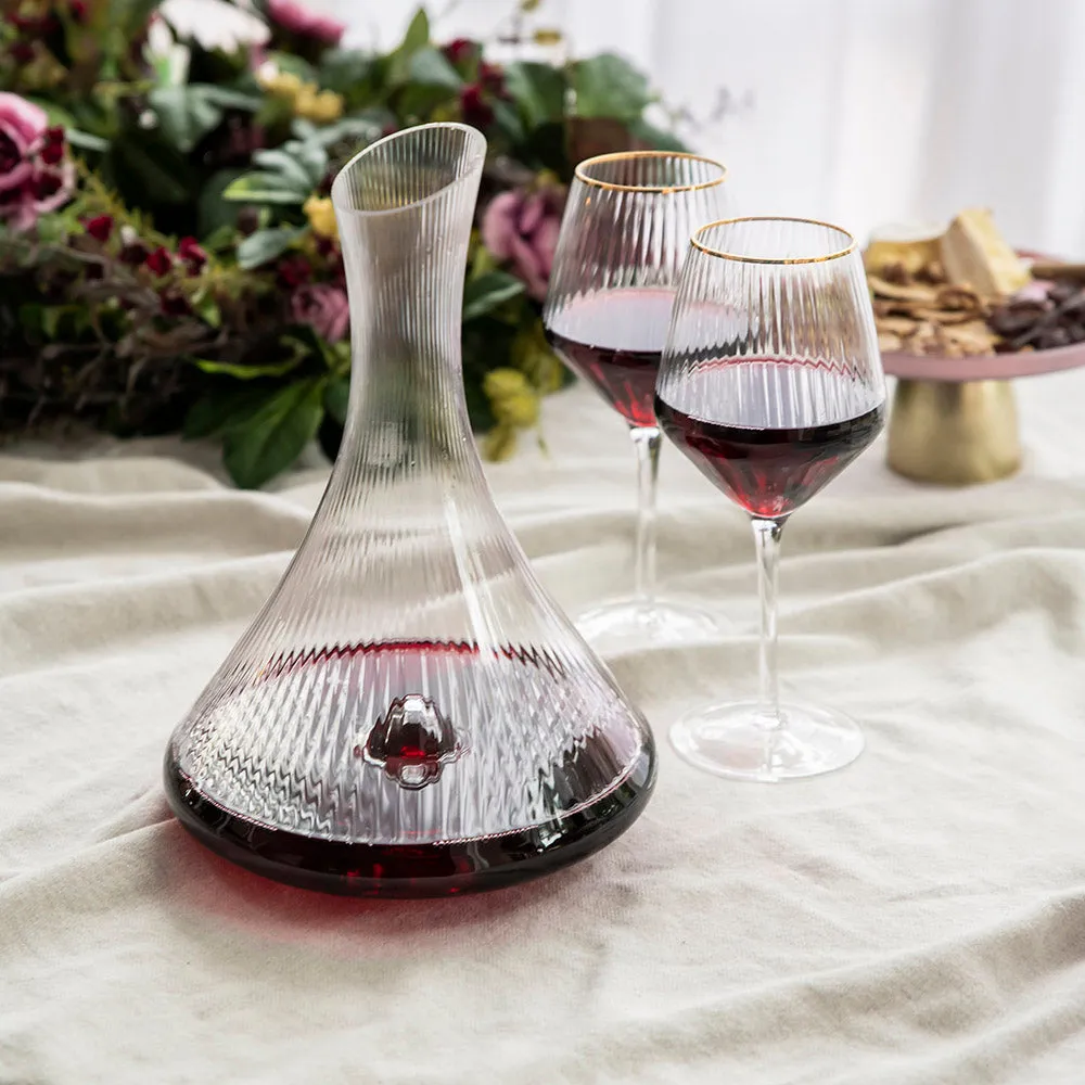 Optic Wine Glass with Gold Rim 720ml