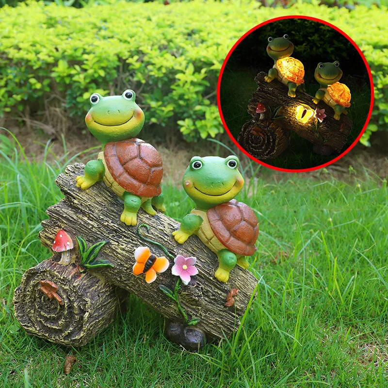 Outdoor Solar Turtle Resin Hand Carved LED Garden Decorative Landscape Light