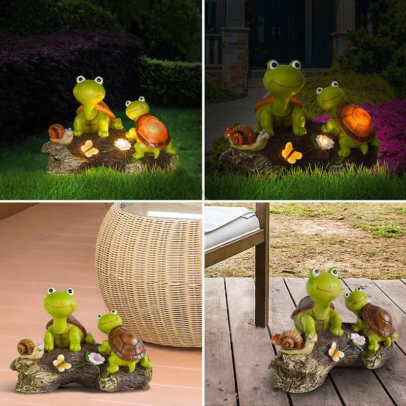 Outdoor Solar Turtle Resin Hand Carved LED Garden Decorative Landscape Light