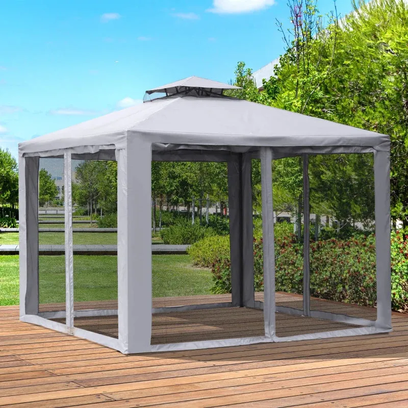 Outsunny Gazebo 3m x 3m  Grey