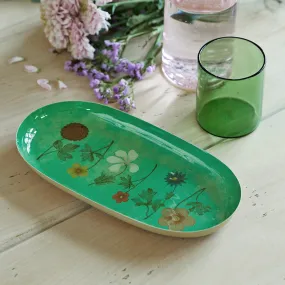 Oval Enamel Printed Tray - Festival of Flowers