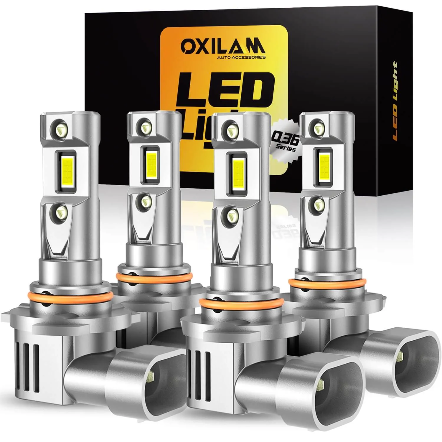 OXILAM Upgraded 9005 9006 LED Bulbs Combo, 1:1 Mini Size, 36000LM, Canbus Ready, Pack of 4