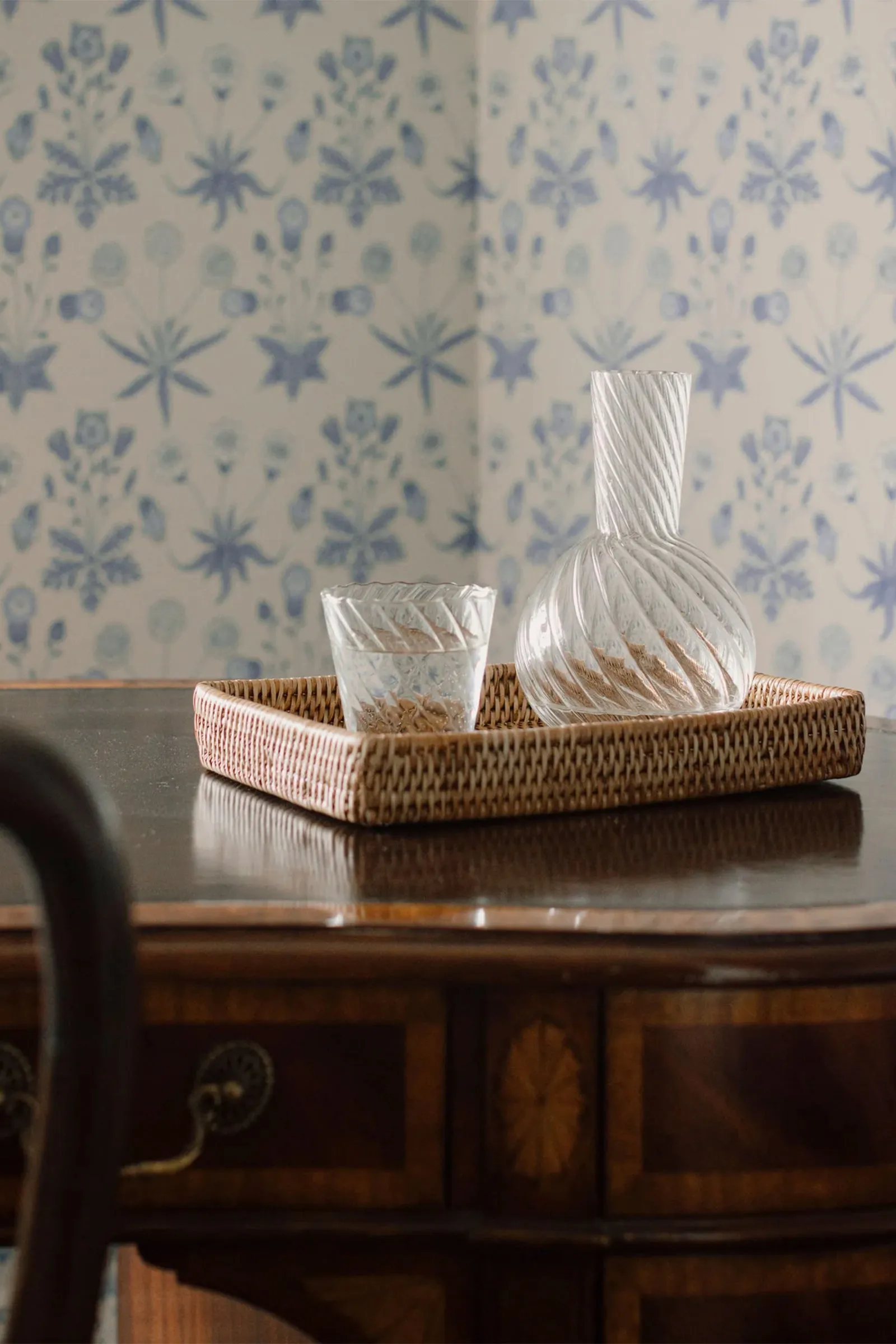 Pair of Rippled Tumblers & Carafe