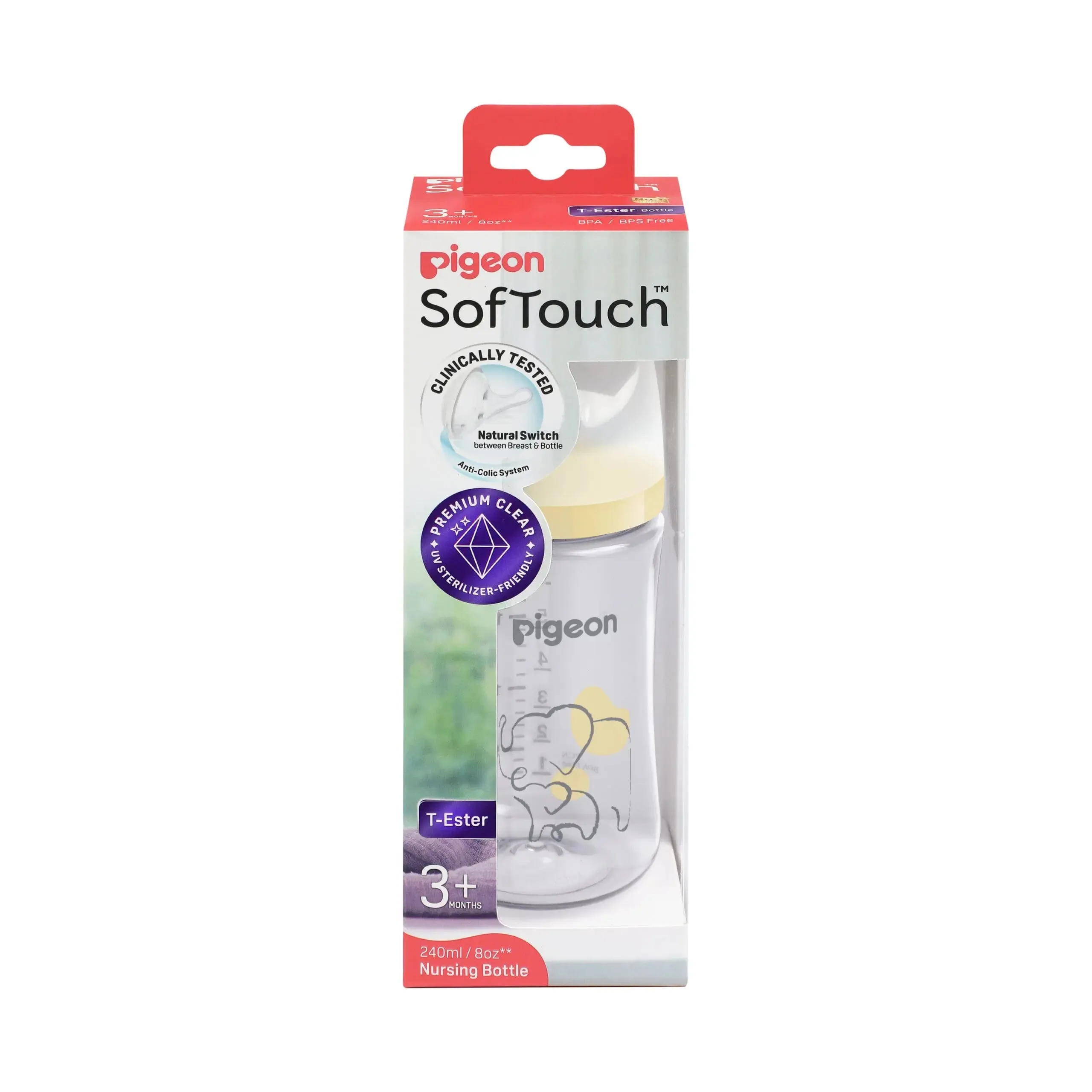 Pigeon Softouch Bpp Nursing Bottle T-Ester Elephant - 240ml