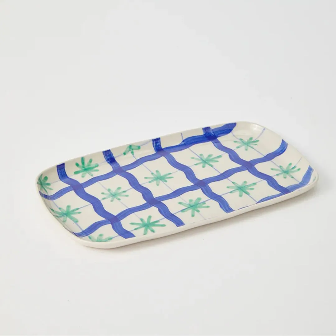 Pinchos Navy Check Tray