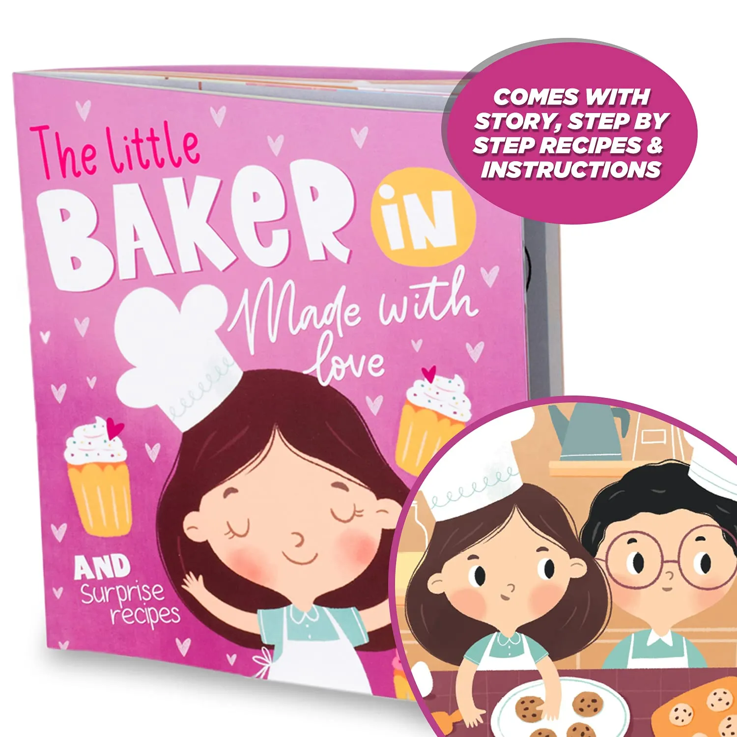 Pixie Crush The Little Baker Kit Mini Baking Set for Kids - DIY Cooking Kit Includes Chef