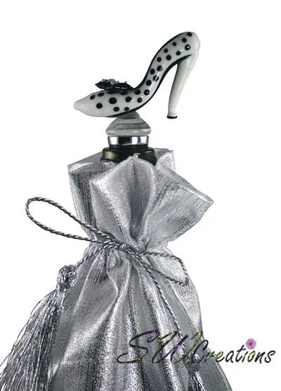 Polka Dot High Heel Wine Stopper