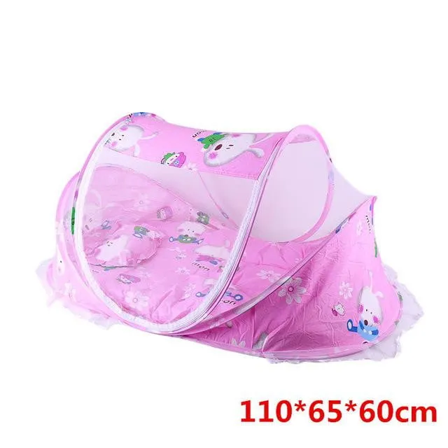 Portable  Crib With Netting Newborn Cotton Baby Sleep Travel Bed