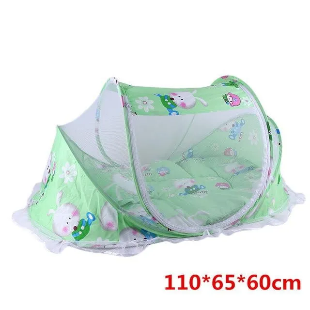 Portable  Crib With Netting Newborn Cotton Baby Sleep Travel Bed