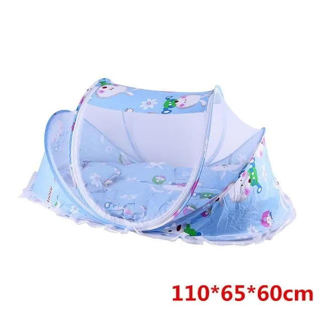 Portable  Crib With Netting Newborn Cotton Baby Sleep Travel Bed