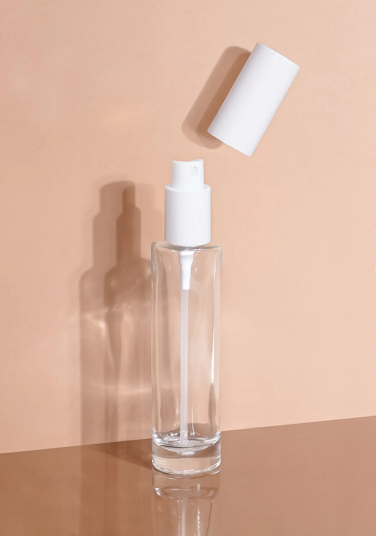 Princi Glass Bottle | Clear | Spray Cap