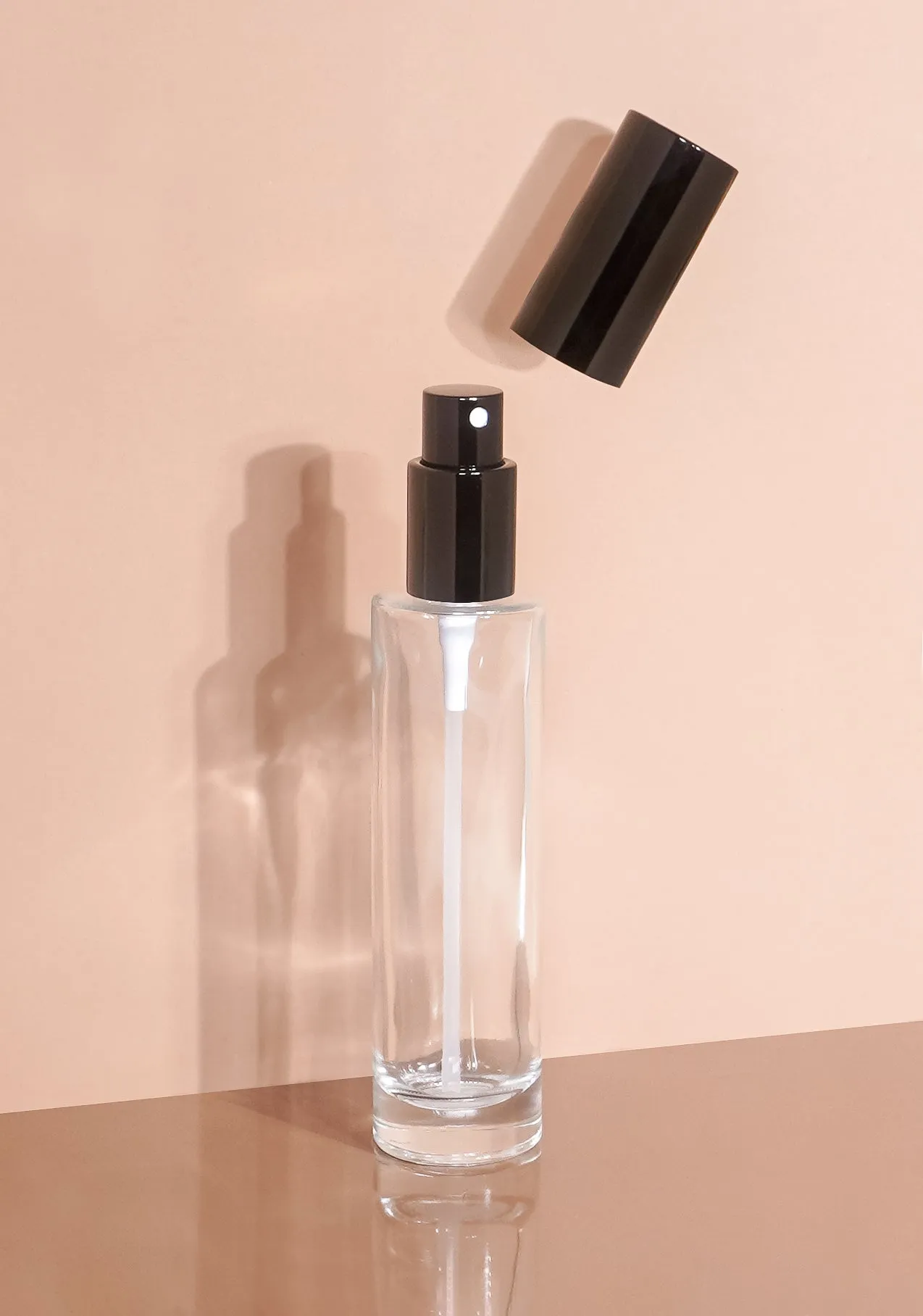 Princi Glass Bottle | Clear | Spray Cap