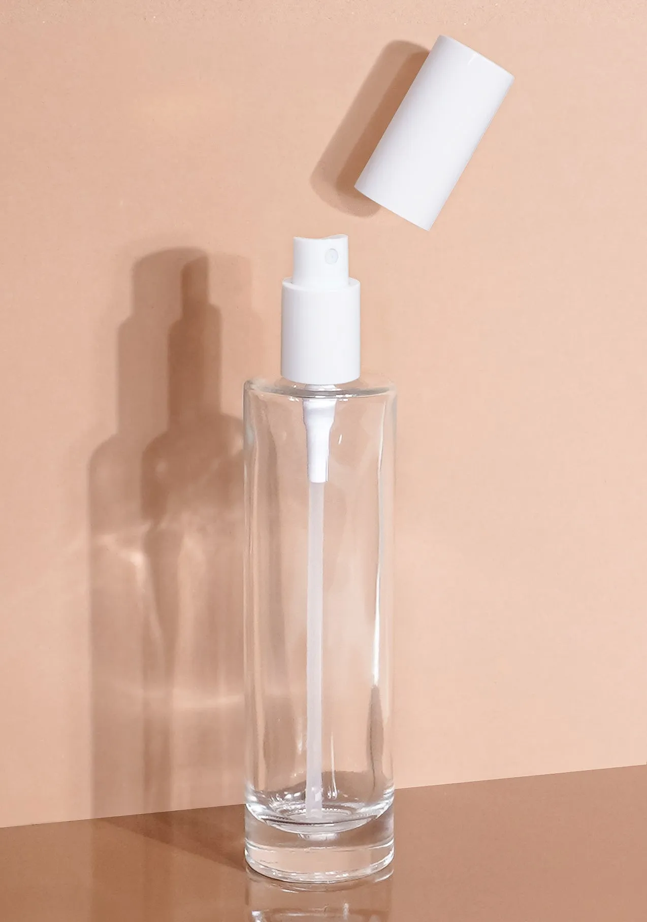 Princi Glass Bottle | Clear | Spray Cap