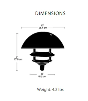 RAB Lighting LLD3VG Verde green 10 inch Dome top 3 tier Path Light 120V