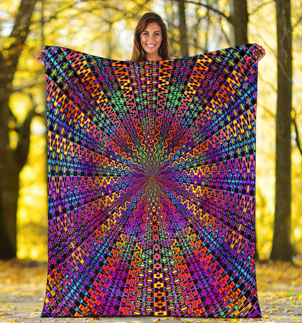 Rainbow Flow Micro Fleece Blanket