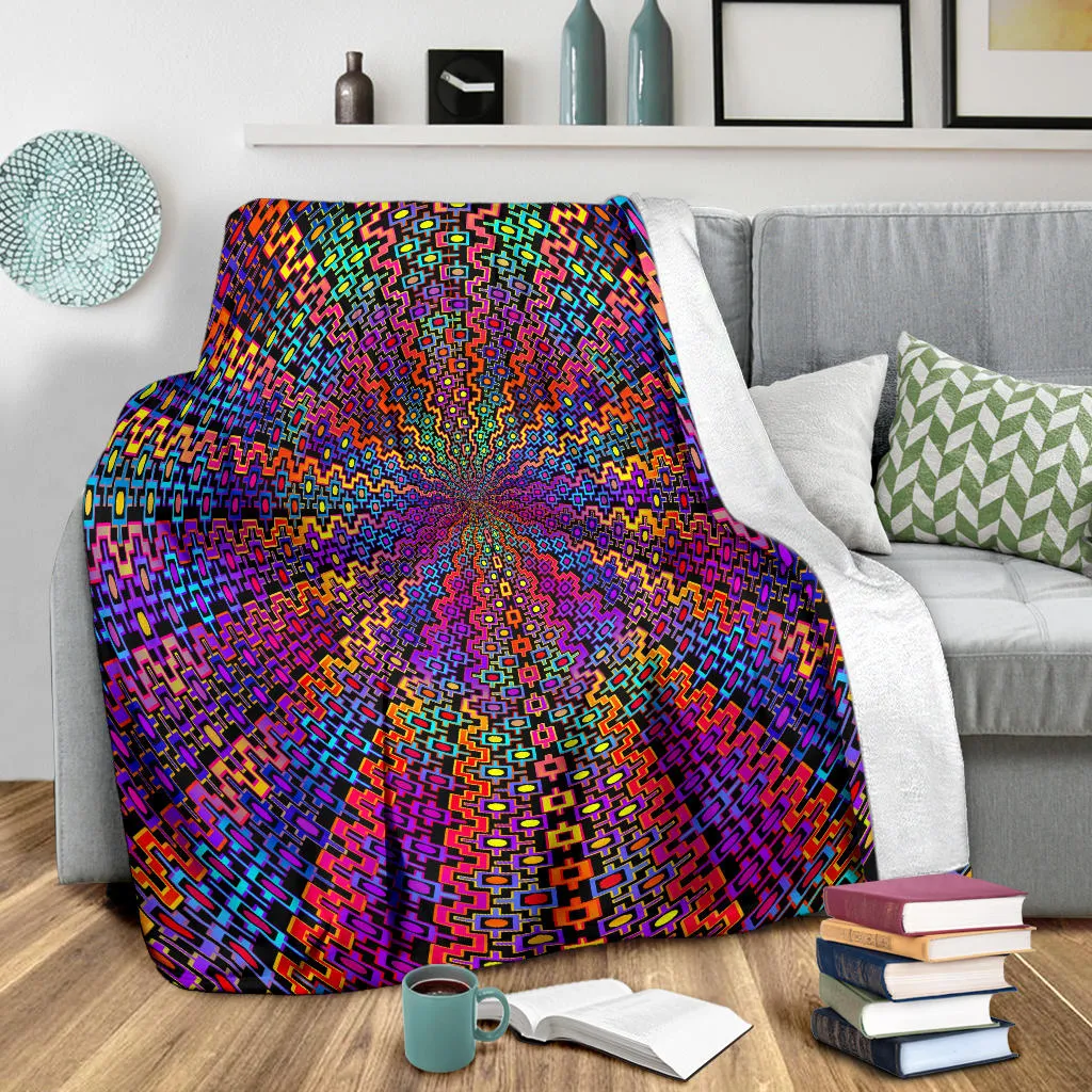 Rainbow Flow Micro Fleece Blanket