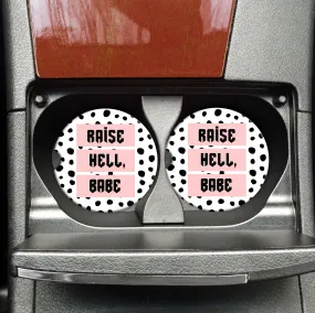 Raise Hell Babe Car Coasters On The Go