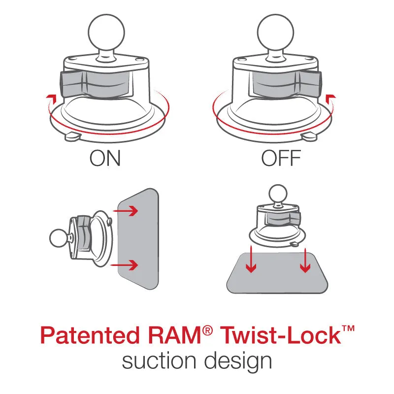 RAM® Twist-Lock™ Suction Cup Mount for Garmin GPSMAP 176, 496   More