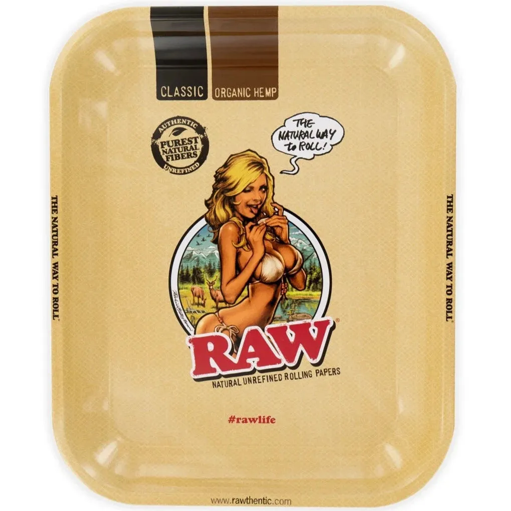 RAW - Girl Metal Rolling Tray