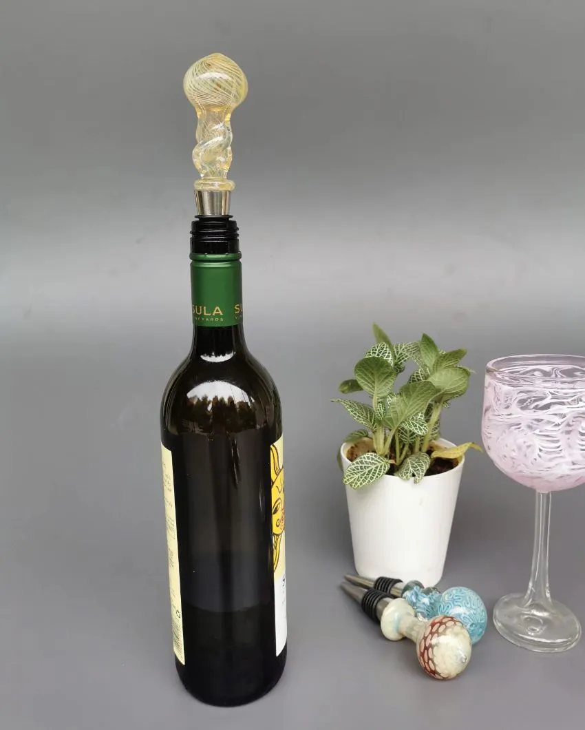 Reno Handblown Glass Wine Stopper | 1 x 9 inches