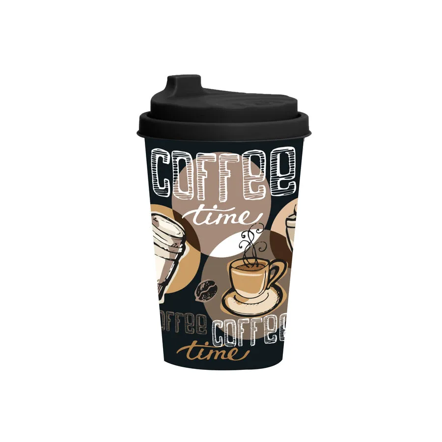 Reusable Takeaway Coffee Cup 340ml Coffee Design