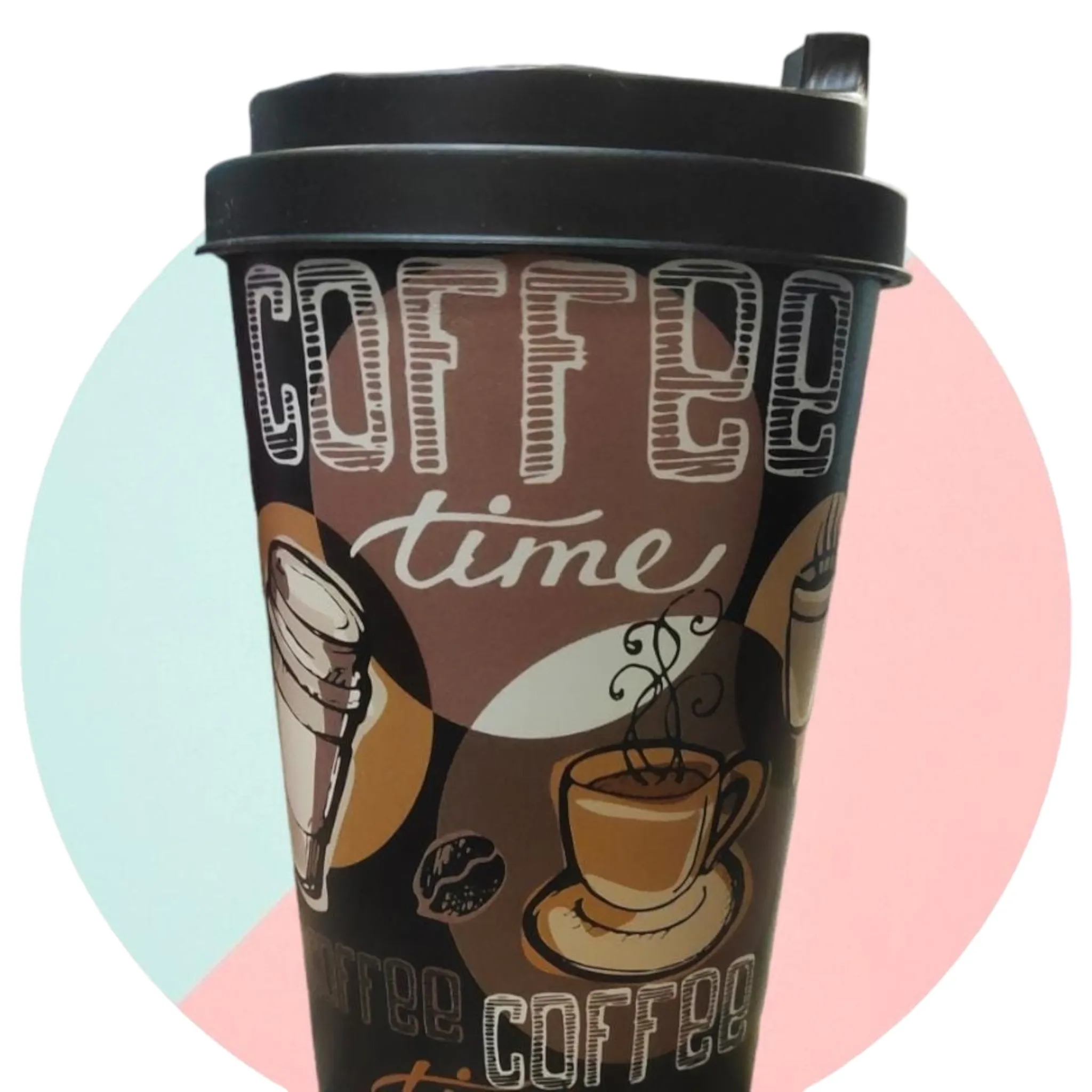 Reusable Takeaway Coffee Cup 340ml Coffee Design