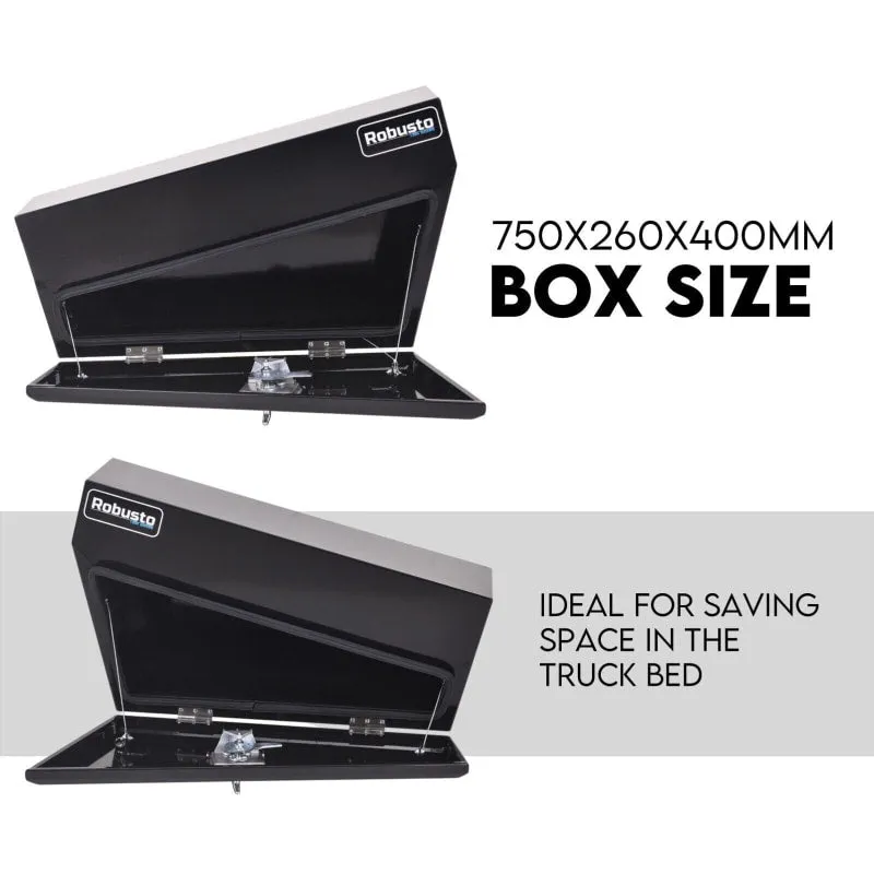 Robusto 750mm Black or White Steel Under Tray Tool Box Underbody | Pair