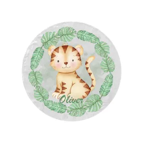 Round Blanket Personalised Safari Animals