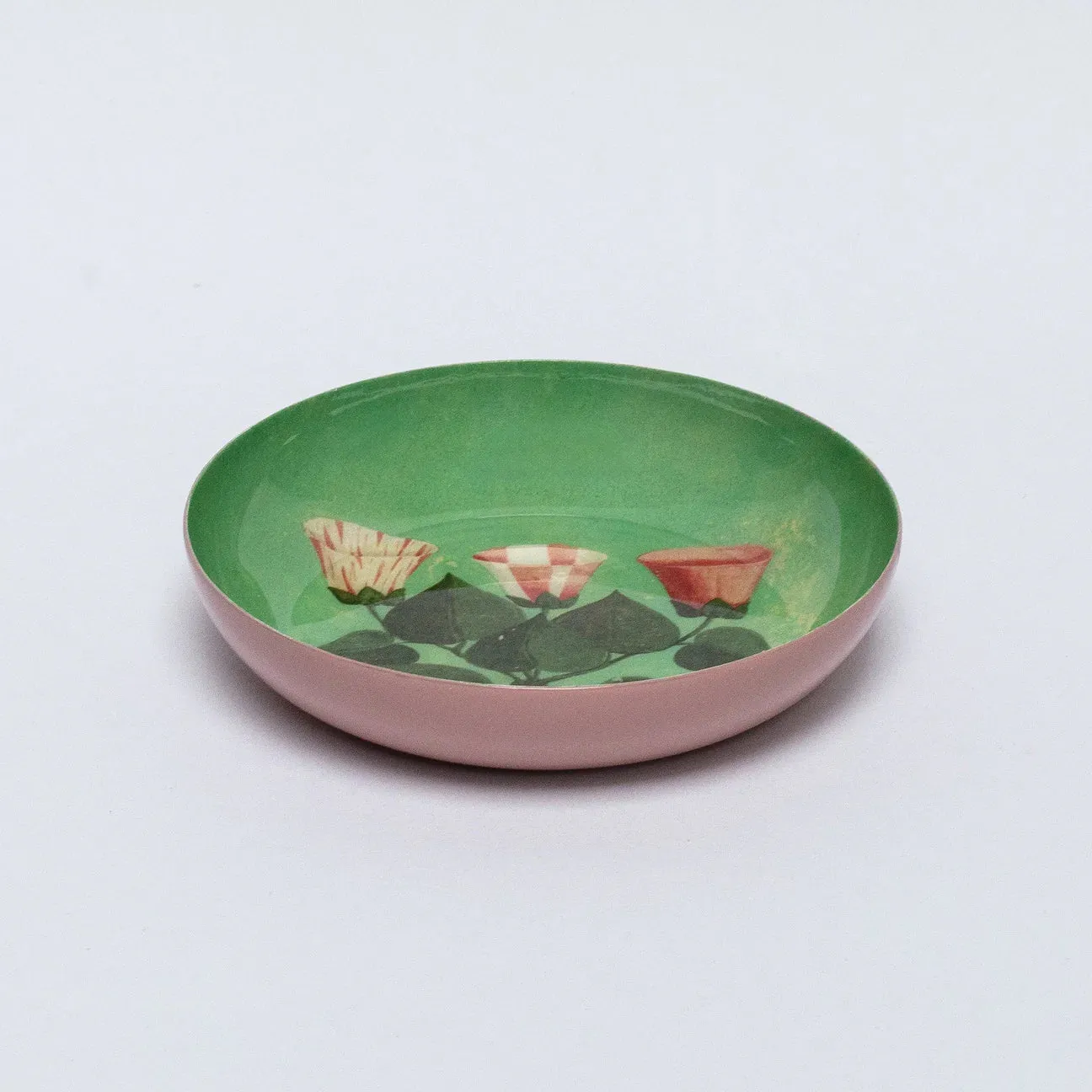 Round Enamel Printed Tray - Festival of Flowers