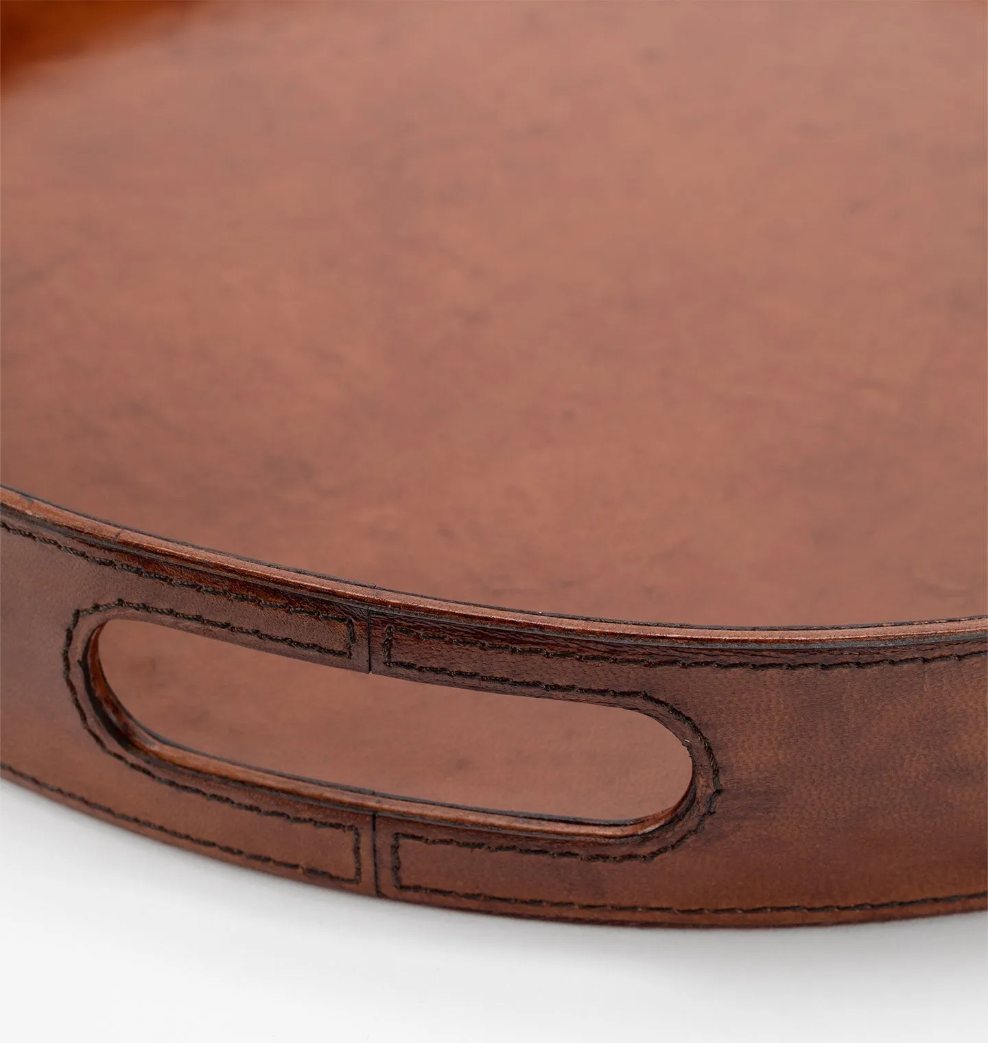 Round Leather Tray