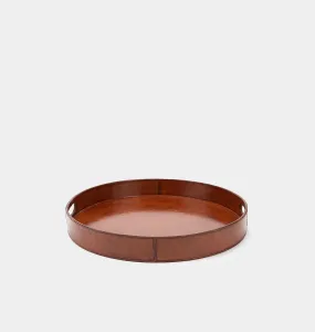 Round Leather Tray