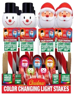 Santas Forest 70299 Santa/Snowman Path Light :EA: QUANTITY: 24