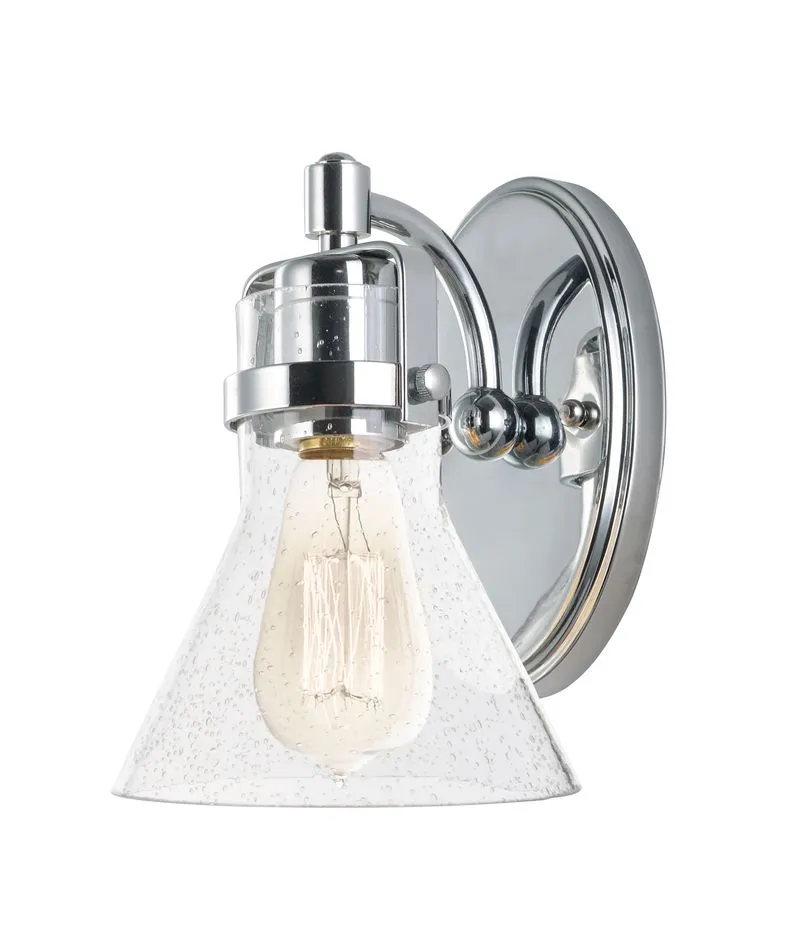 Seafarer 6" x 8.5" Wall Sconce with 1 Light bulb included - Polished Chrome