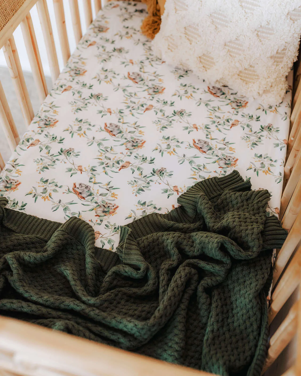 Snuggle Hunny Kids - Diamond Knit Blanket - Olive