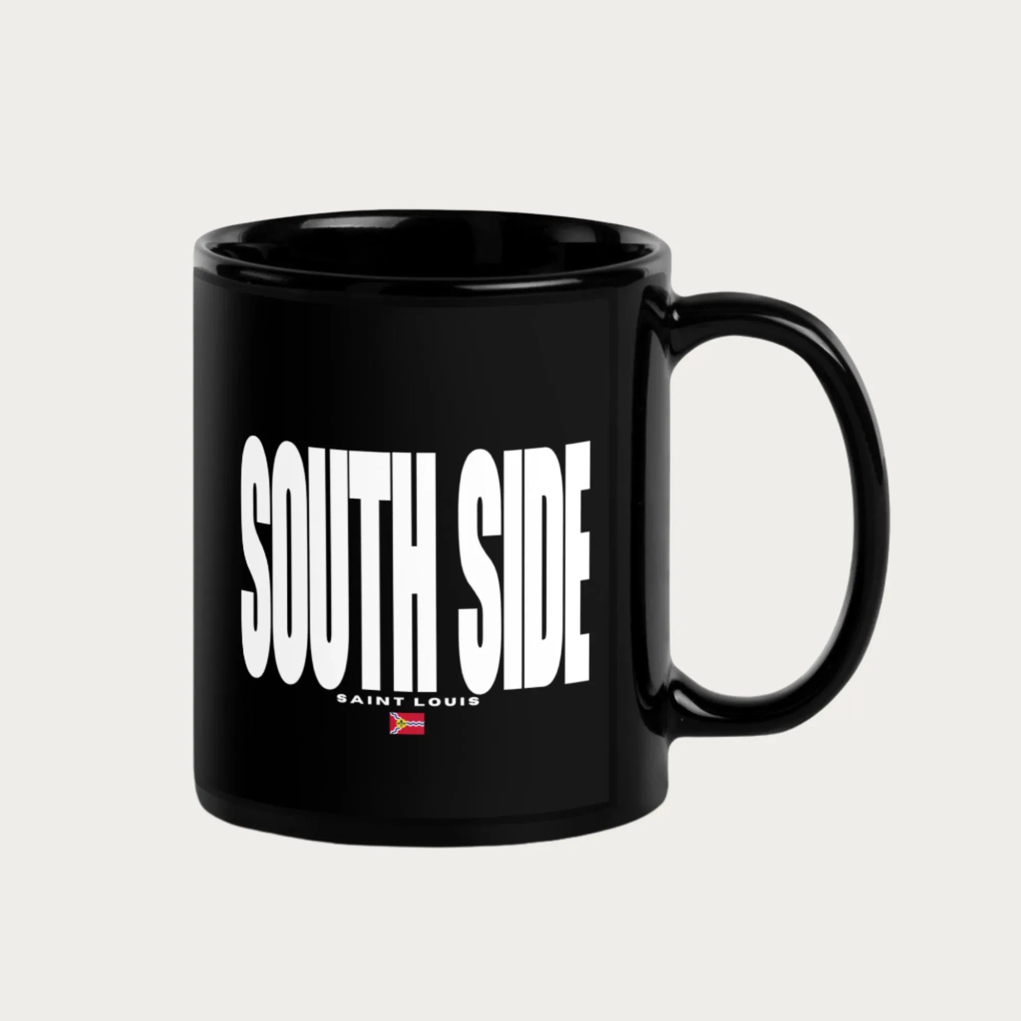 Southside Black Glossy Mug