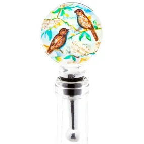 Sparrows Harmony Blown Glass Wine Bottle Stopper