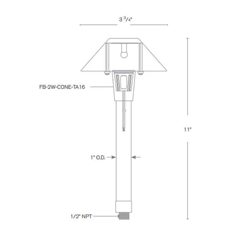 SPJ Lighting SPJ-SK18-PETITE 2W LED Petite Path Light 12V