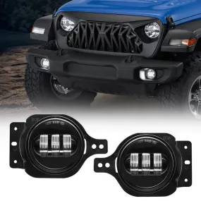 Suparee 4" Jeep LED Fog Lights 30W for 2018  Wrangler JL Gladiator JT Sport/Sport S