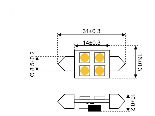 Talamex S-LED 4 Festoon Bulb