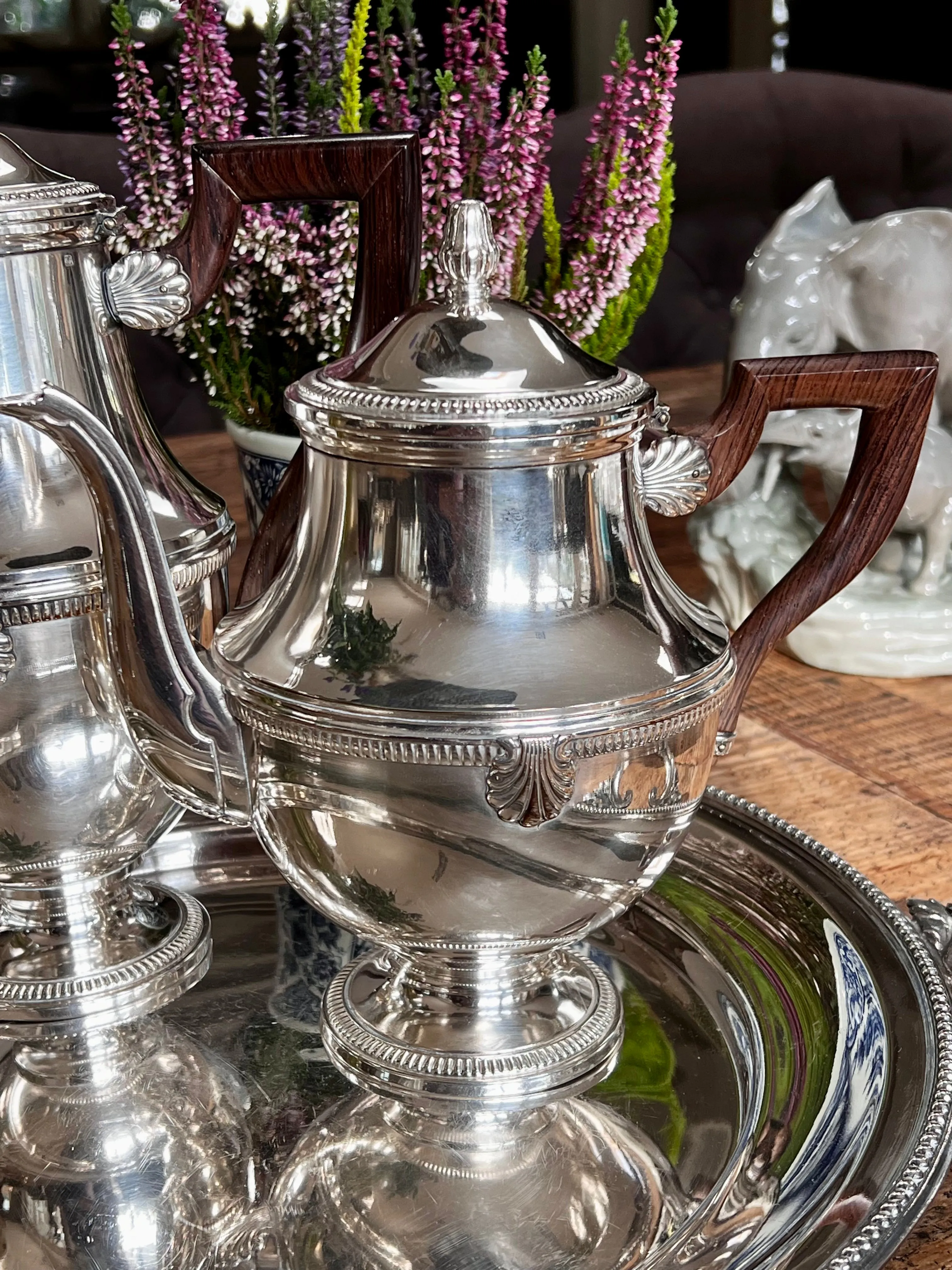 Tea and coffee set with tray