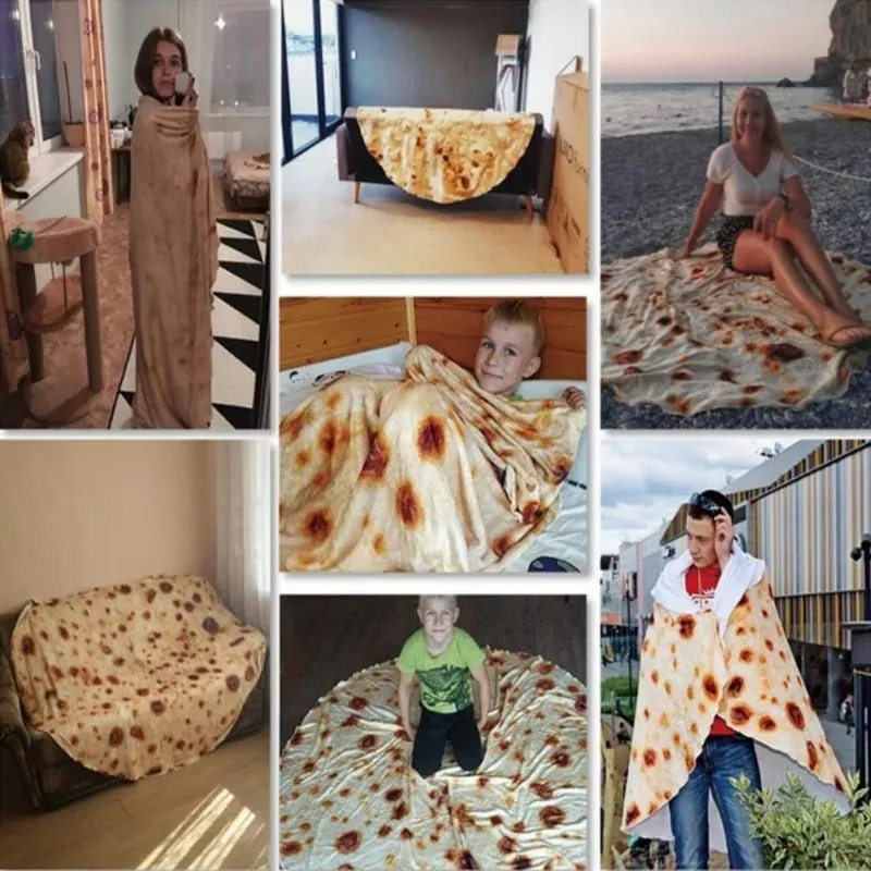 The Burrito Blanket - Soft and Comfortable Flannel Taco Blanket