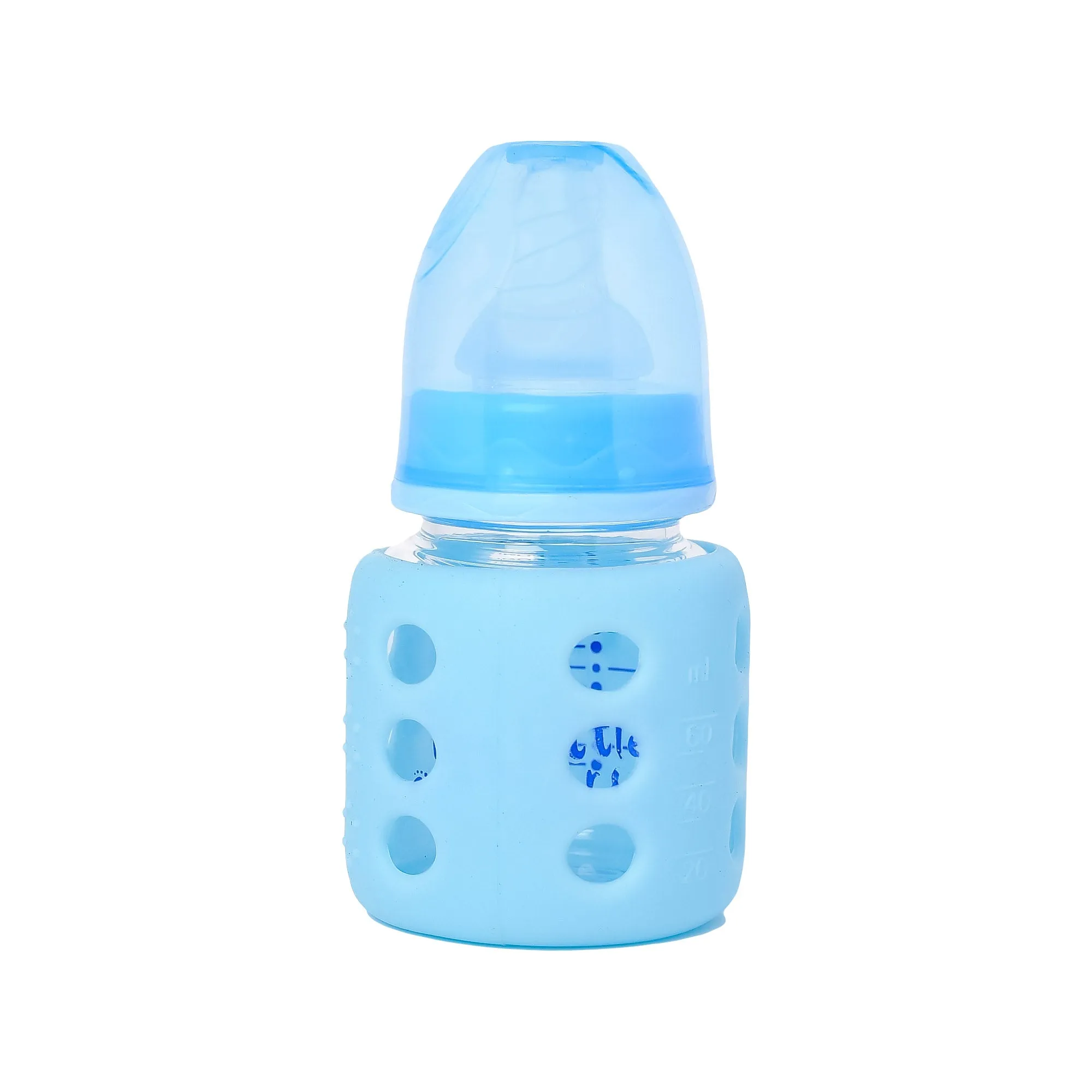 The Little Lookers High Borosilicate Glass Feeding Bottle for Baby/Feeder for Newborn | Super Soft Flow Control & Anti Colic Nipple for Infants/Toddlers