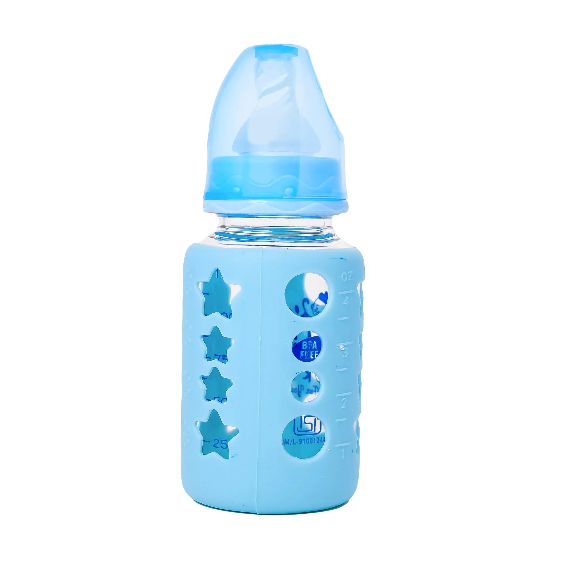 The Little Lookers High Borosilicate Glass Feeding Bottle for Baby/Feeder for Newborn | Super Soft Flow Control & Anti Colic Nipple for Infants/Toddlers