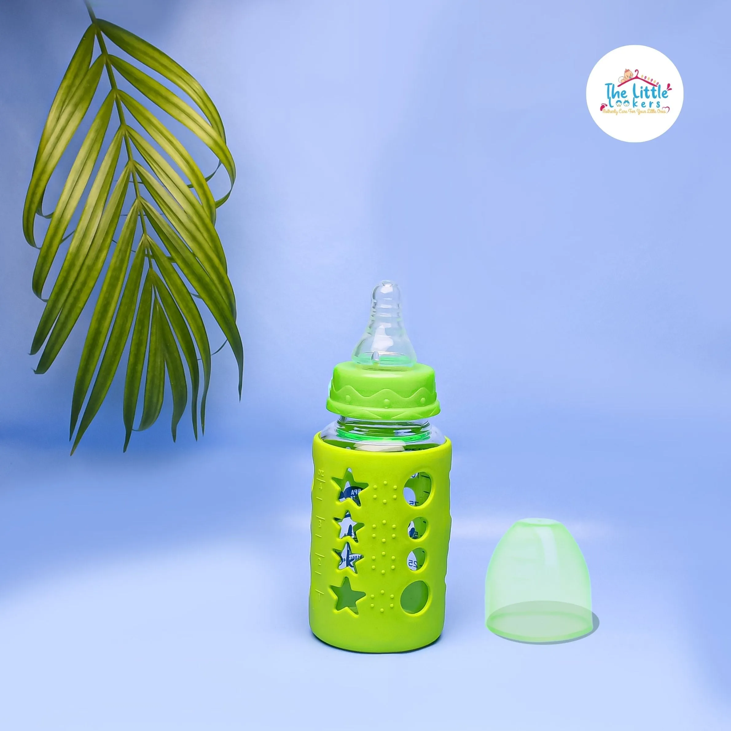 The Little Lookers High Borosilicate Glass Feeding Bottle for Baby/Feeder for Newborn | Super Soft Flow Control & Anti Colic Nipple for Infants/Toddlers