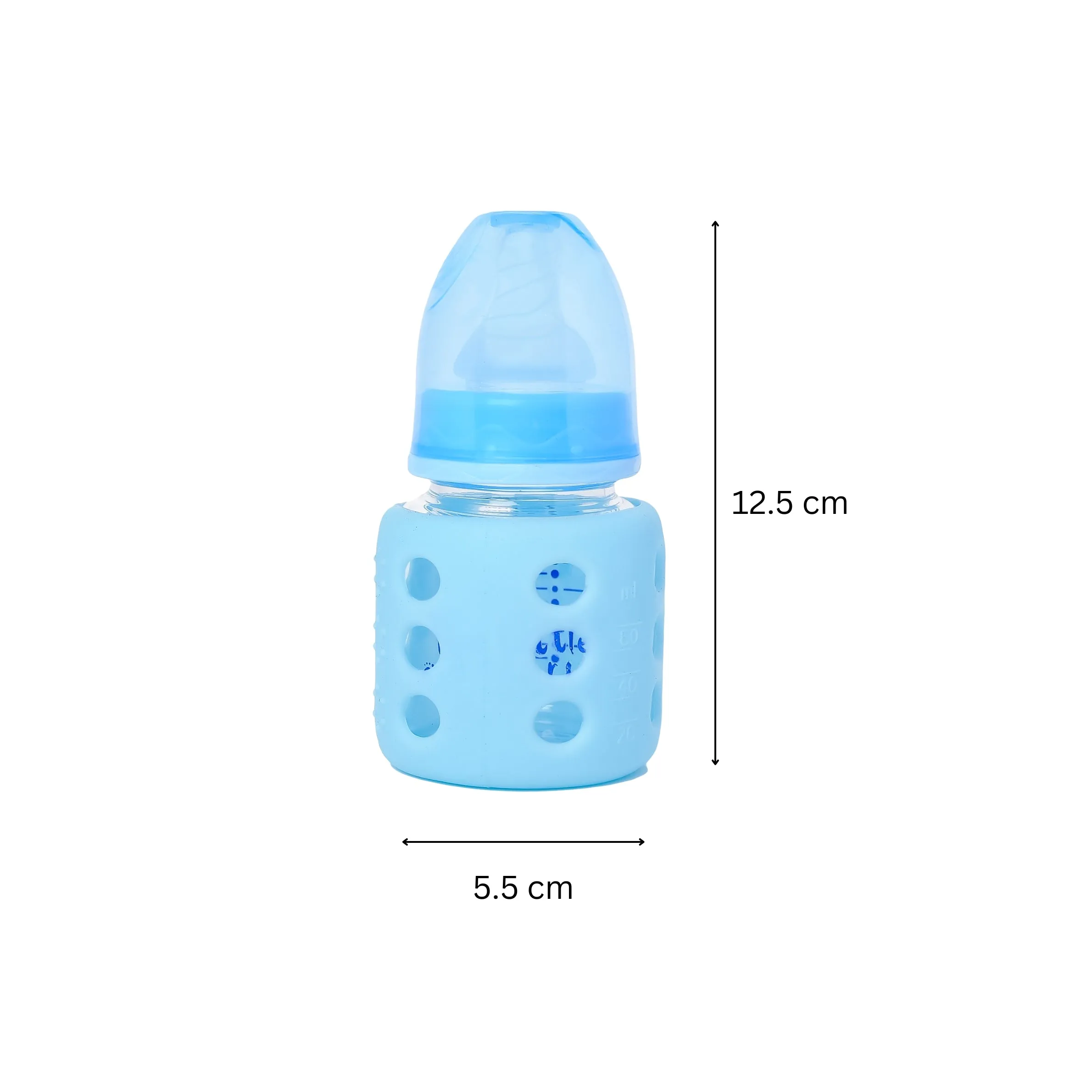 The Little Lookers High Borosilicate Glass Feeding Bottle for Baby/Feeder for Newborn |Super Soft Flow Control & Anti Colic Nipple for Infants/Toddlers(Pack of 3)