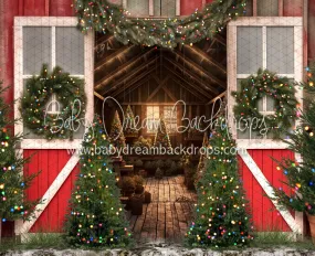 Tis the Tree Season Color Lights Barn (JA)